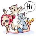 👋-Mia Catlady, Telegram Sticker