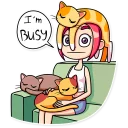 😐-Mia Catlady, Telegram Sticker