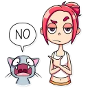 😕-Mia Catlady, Telegram Sticker