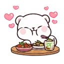 😋-Milk & Mocha, Telegram Sticker