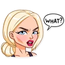 ⁉️-Miss Alena , Telegram Sticker