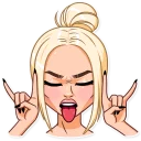 🤘-Miss Alena , Telegram Sticker