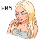 🤔-Miss Alena , Telegram Sticker