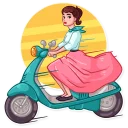 🛵-Miss Hepburn, Telegram Sticker