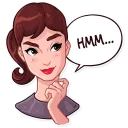 🤔-Miss Hepburn, Telegram Sticker