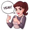 👍-Miss Hepburn, Telegram Sticker