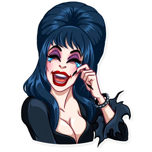 Ms. Elvira, telegram sticker