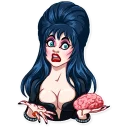 😲-Ms. Elvira, Telegram Sticker