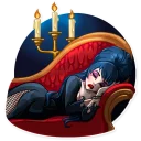 😴-Ms. Elvira, Telegram Sticker