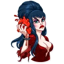 💔-Ms. Elvira, Telegram Sticker