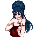 😏-Ms. Elvira, Telegram Sticker