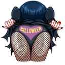 🎃-Ms. Elvira, Telegram Sticker