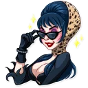 😎-Ms. Elvira, Telegram Sticker