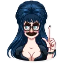 🤓-Ms. Elvira, Telegram Sticker