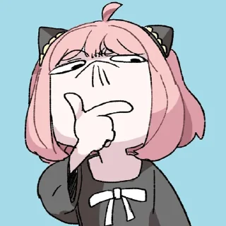 🤔-Spy x Family, Telegram Sticker