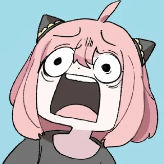 😨-Spy x Family, Telegram Sticker