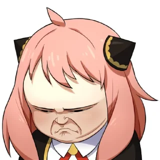 😑-Spy x Family, Telegram Sticker