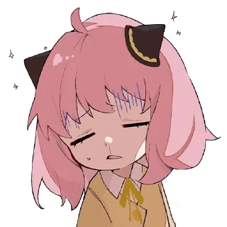 😓-Spy x Family, Telegram Sticker