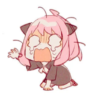 😭-Spy x Family, Telegram Sticker