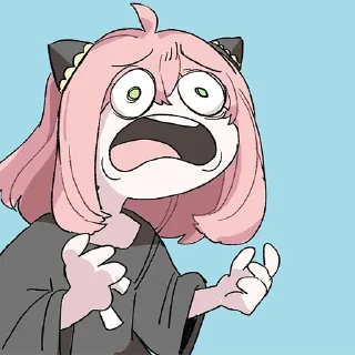 😨-Spy x Family, Telegram Sticker