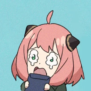 😭-Spy x Family, Telegram Sticker