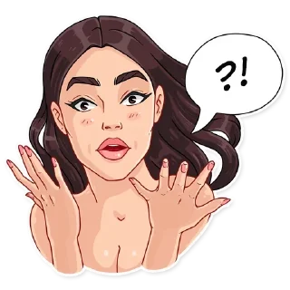⁉️-Girls Stickers, Telegram Sticker