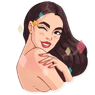 😉-Girls Stickers, Telegram Sticker