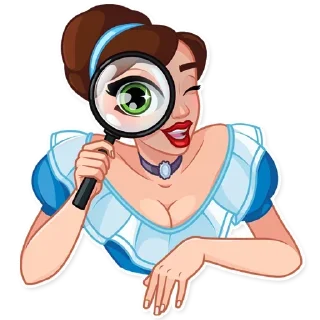 🔍-Girls Stickers, Telegram Sticker