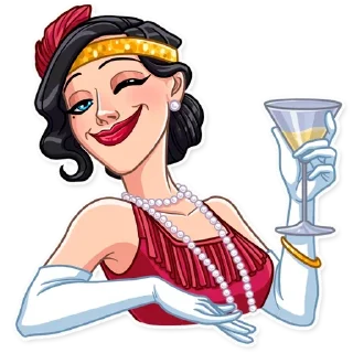 😉-Girls Stickers, Telegram Sticker