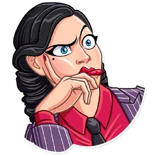 🤨-Girls Stickers, Telegram Sticker