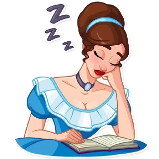 😴-Girls Stickers, Telegram Sticker