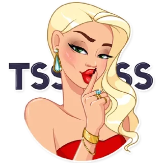 🤫-Girls Stickers, Telegram Sticker