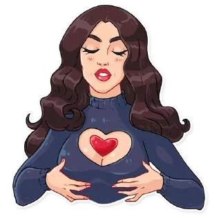 ❤️-Girls Stickers, Telegram Sticker