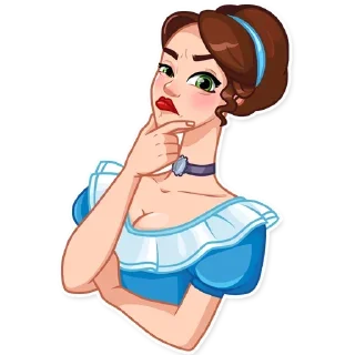 🤔-Girls Stickers, Telegram Sticker