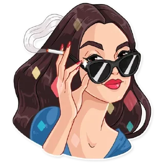 😎-Girls Stickers, Telegram Sticker