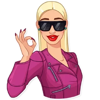 😎-Girls Stickers, Telegram Sticker