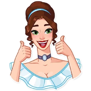 👍-Girls Stickers, Telegram Sticker