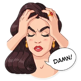 😠-Girls Stickers, Telegram Sticker