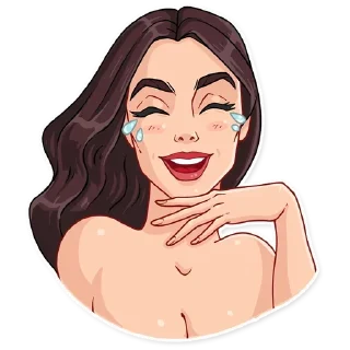 😂-Girls Stickers, Telegram Sticker