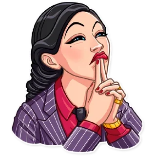 🤔-Girls Stickers, Telegram Sticker