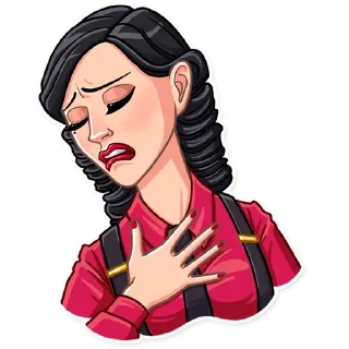 😩-Girls Stickers, Telegram Sticker