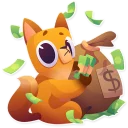 🤑-Moka the Dog, Telegram Sticker