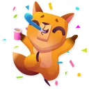 🎉-Moka the Dog, Telegram Sticker