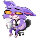 ☕️-Mr. Bat, Telegram Sticker