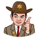 👮‍♂️-Mr. Bean, Telegram Sticker