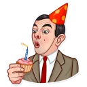 🥳-Mr. Bean, Telegram Sticker