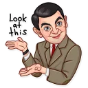 👈-Mr. Bean, Telegram Sticker