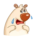 😭-Mr. Bear, Telegram Sticker