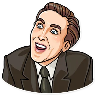 🤪-Nicolas Cage, Telegram Sticker