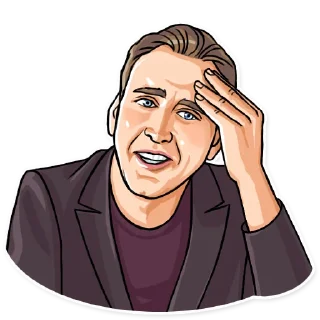 😅-Nicolas Cage, Telegram Sticker